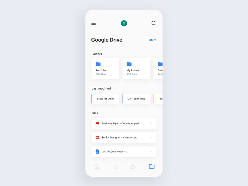 Google Drive Redesign Concept