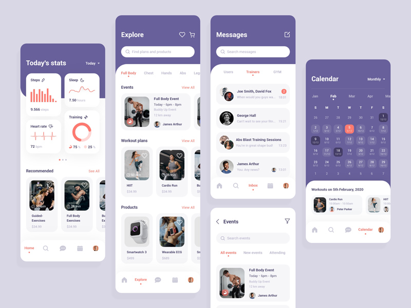 Polyfitness app design